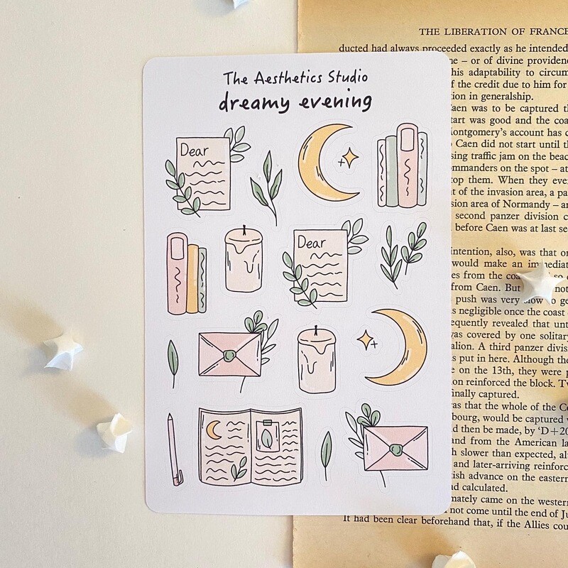 dreamy evening sticker sheet