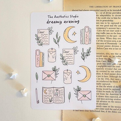 dreamy evening sticker sheet