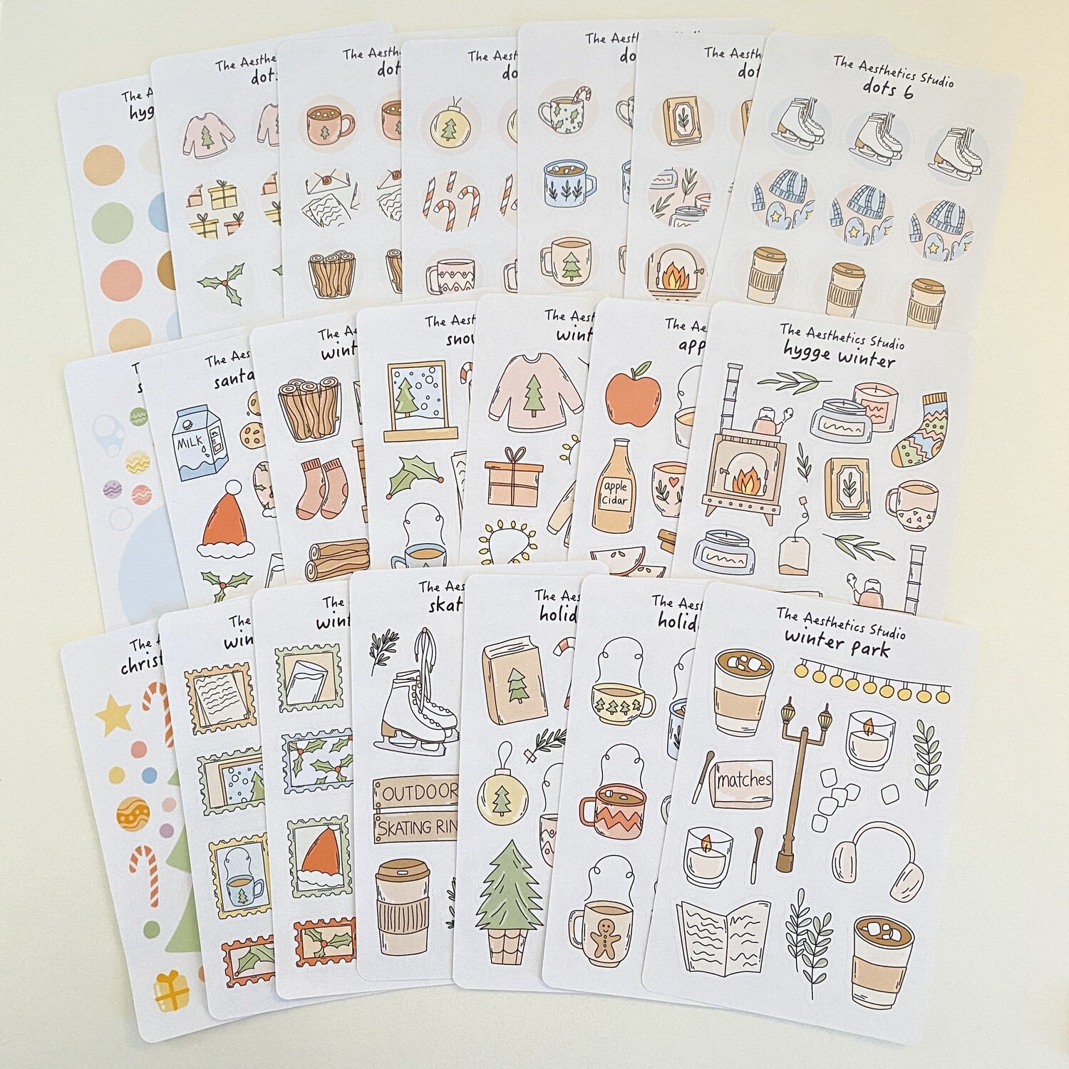 cozy winter sticker collection