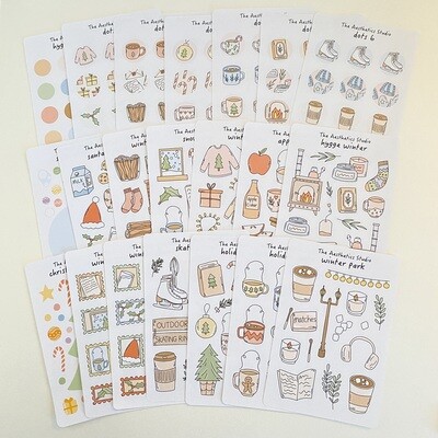 Winter sticker sheets