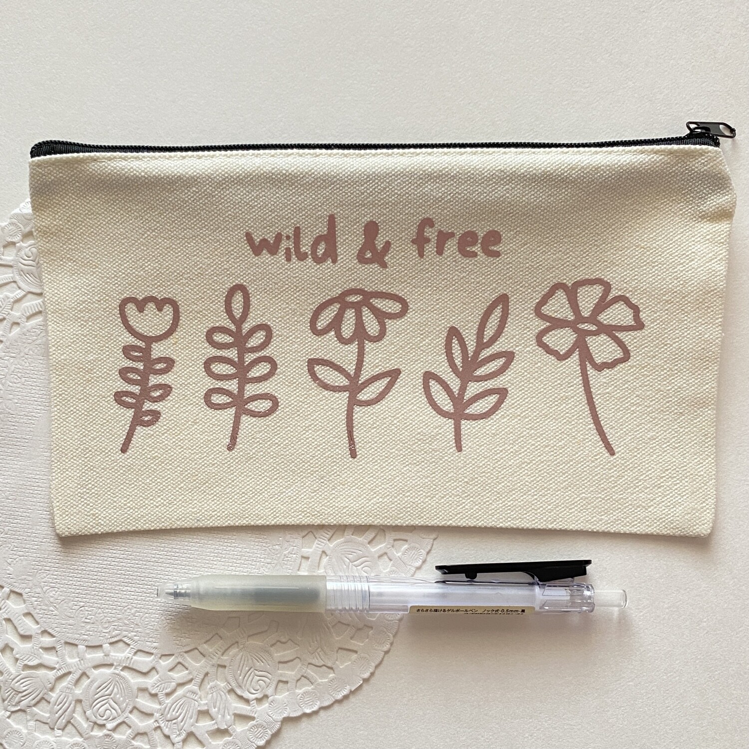 wild & free pencil pouch