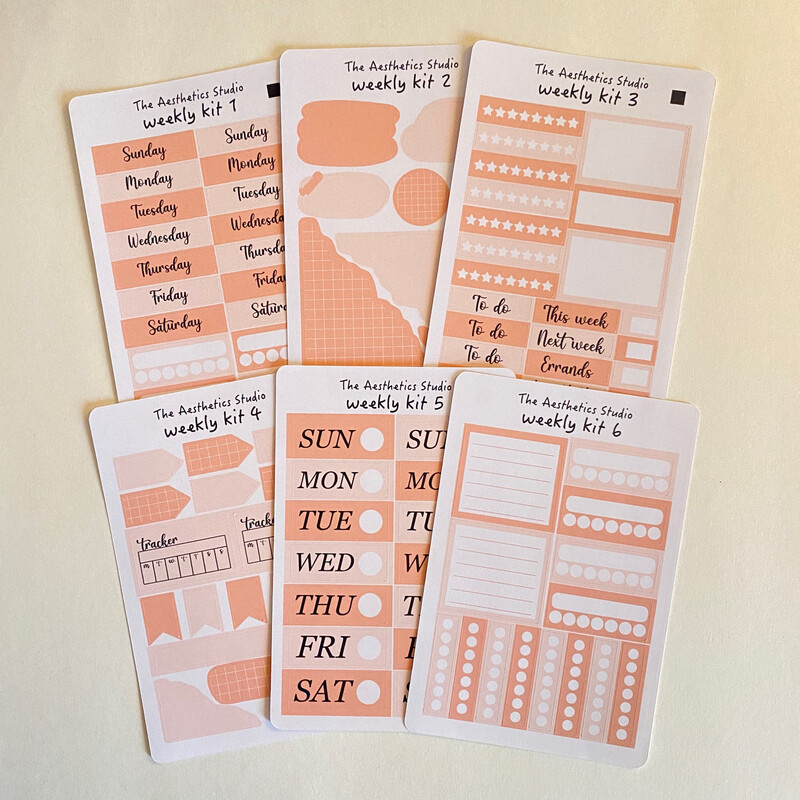 weekly kit sticker sheet