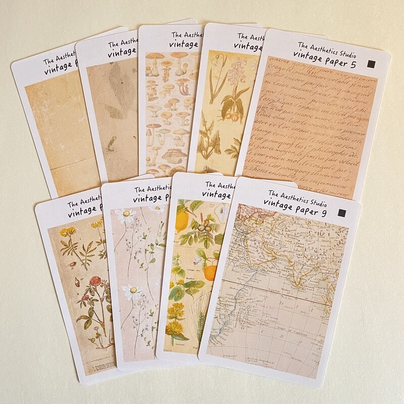 vintage papers sticker sheet