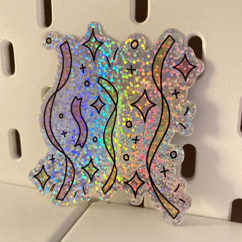 confetti glitter sticker
