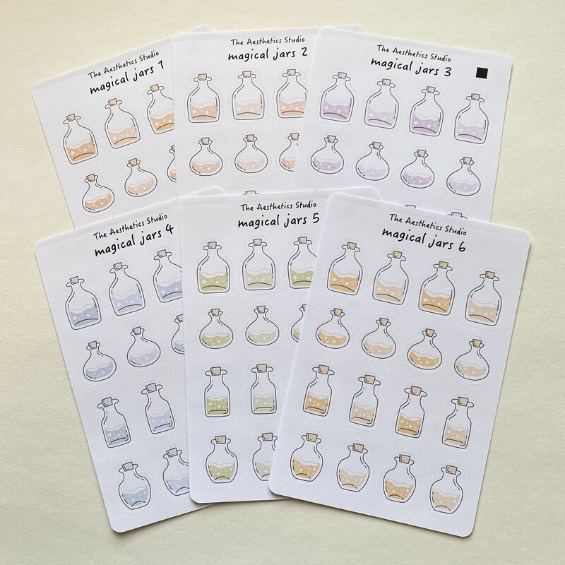 magical jars sticker collection