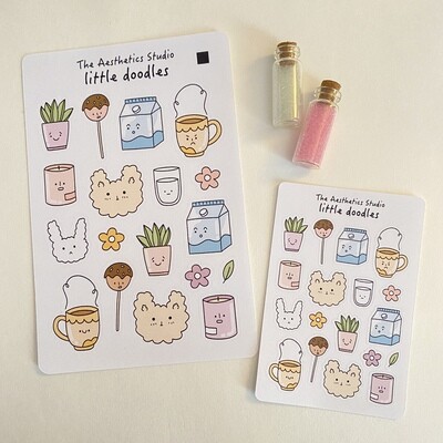 little doodles sticker sheet