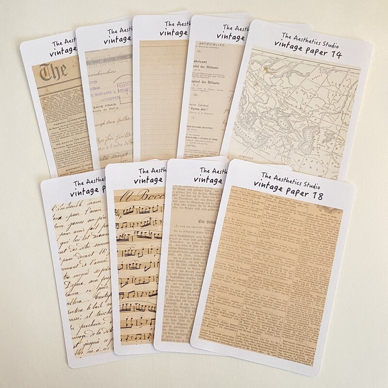 vintage papers sticker sheet