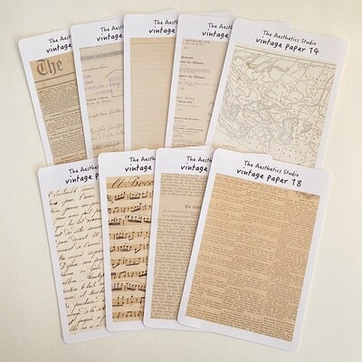 vintage papers sticker sheet
