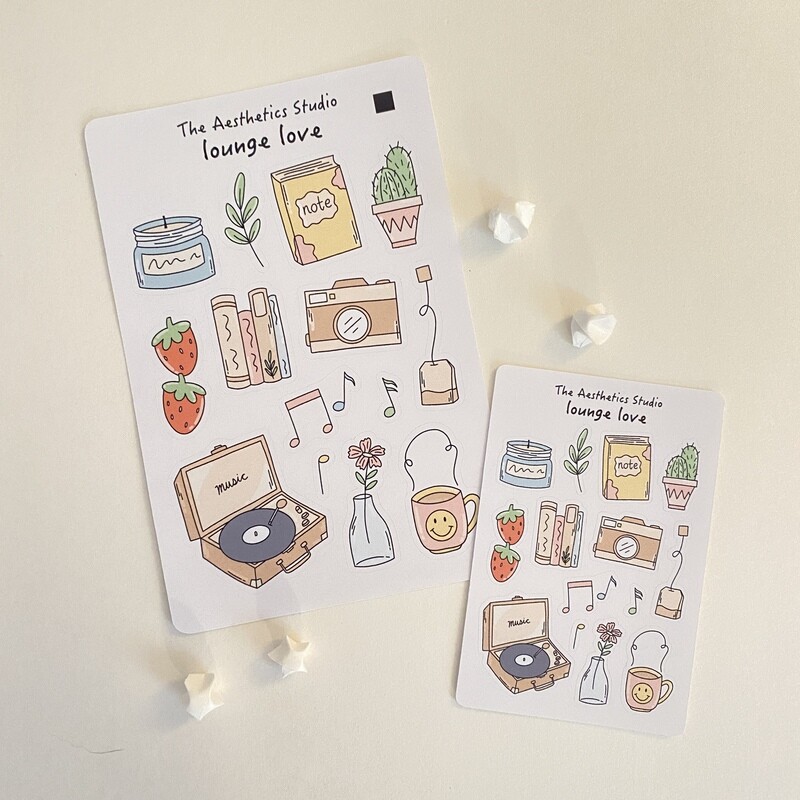 lounge love sticker sheet