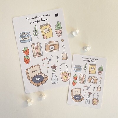 lounge love sticker sheet