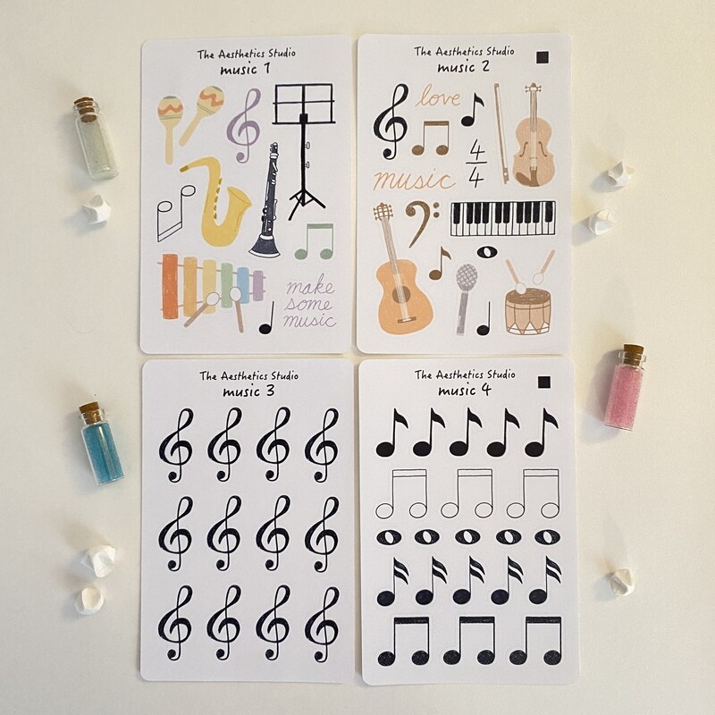 music sticker sheet