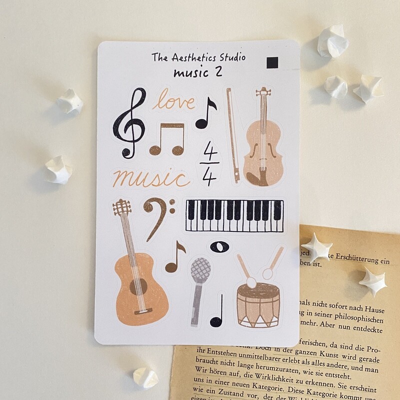 music sticker sheet