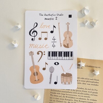 music sticker sheet