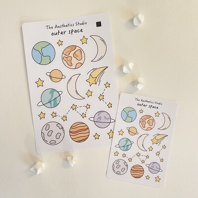 outer space sticker sheet