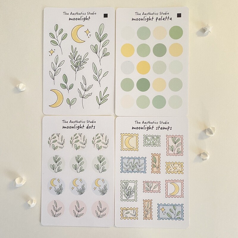 moonlight sticker sheet