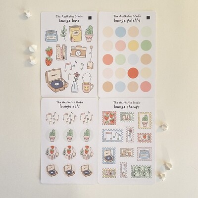Abstract dots mini sticker sheet, simple bullet journal stickers –  ArtStudioLea