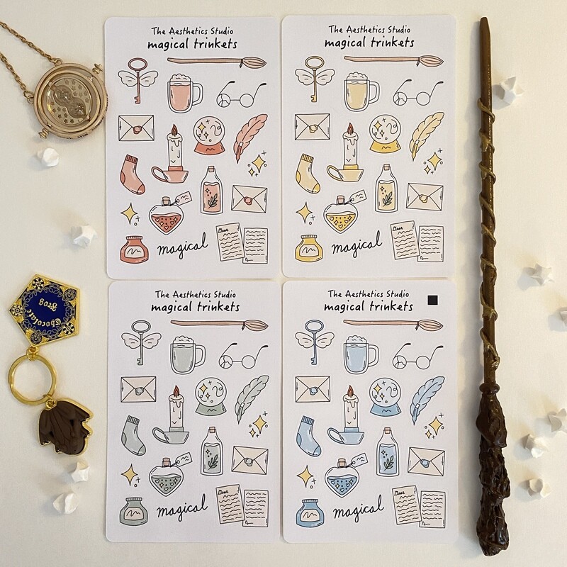 magical trinkets sticker sheet