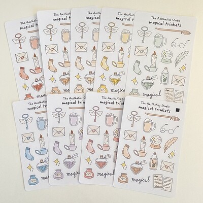magical trinkets sticker sheet