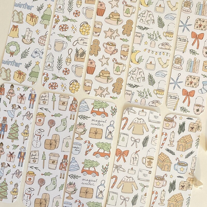 magical winter bookmarks