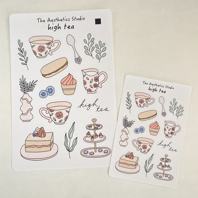 high tea &amp; my valentine sticker sheets