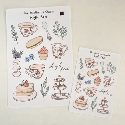 high tea &amp; my valentine sticker sheets