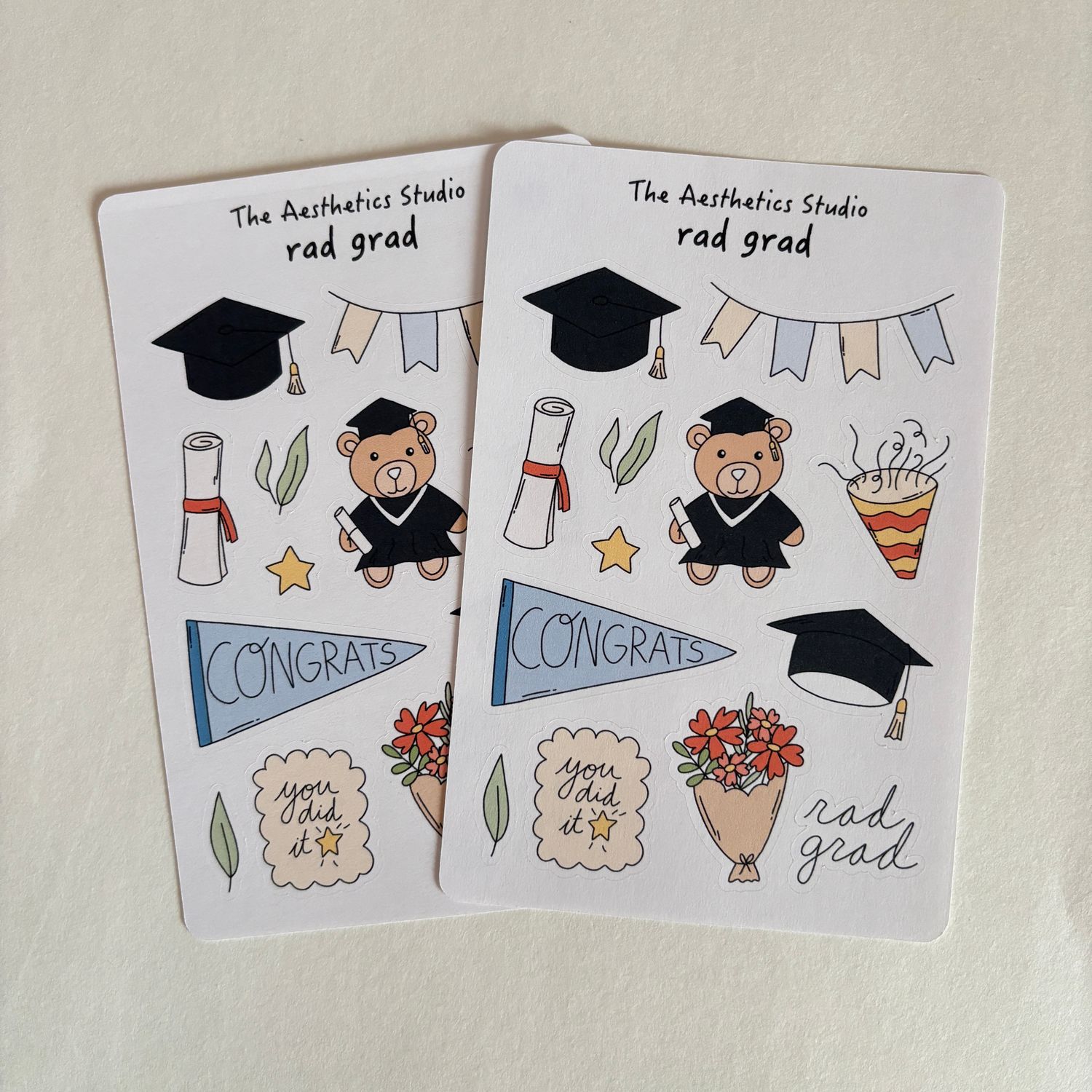 rad grad &amp; picnic date sticker sheet
