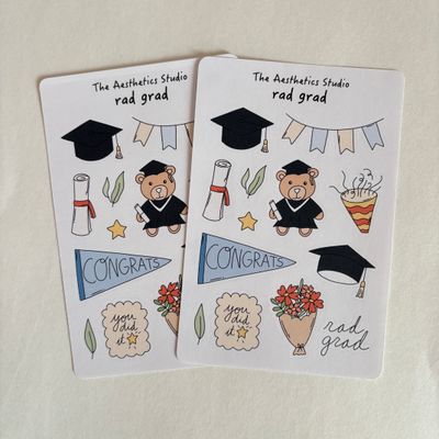 rad grad &amp; picnic date sticker sheet