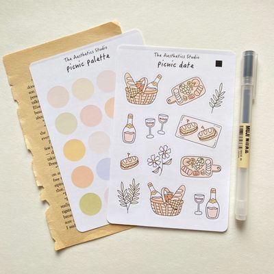 rad grad &amp; picnic date sticker sheet