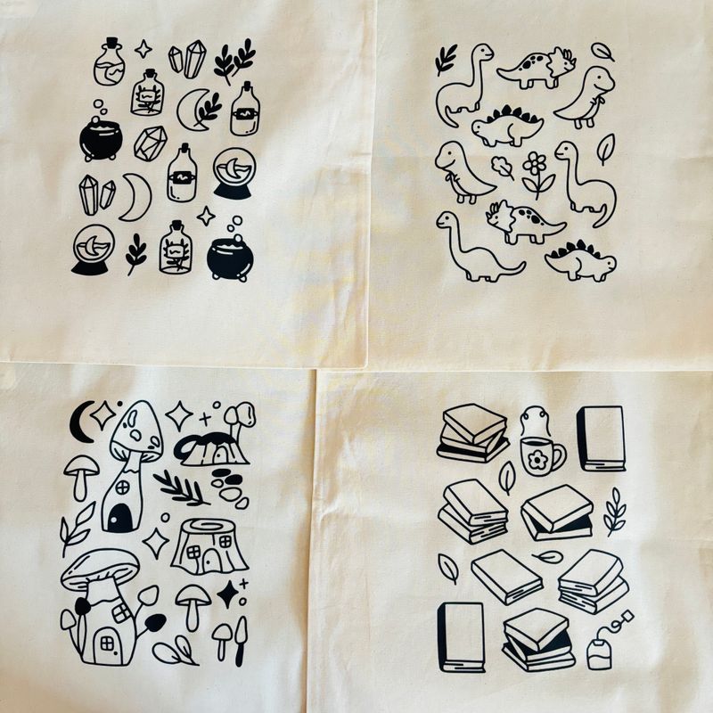cute cotton tote bags