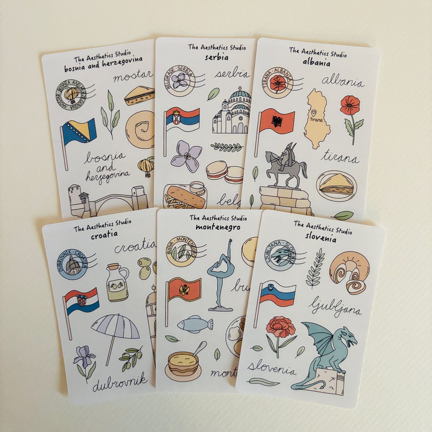 travel balkans sticker collection