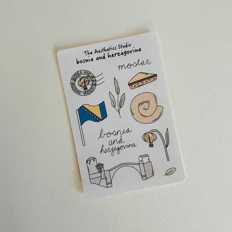 travel balkans sticker collection