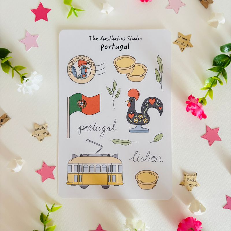Travel Spain, Portugal and Andorra sticker sheet