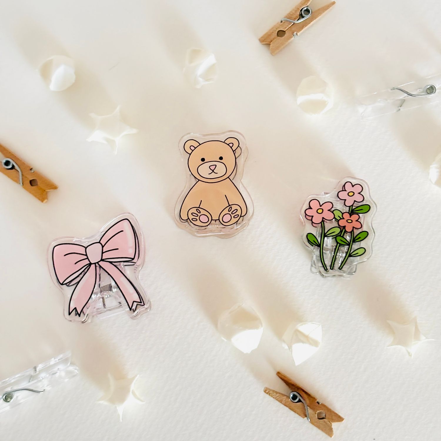 cute acrylic journal clips