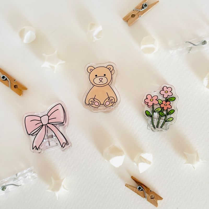 cute acrylic journal clips
