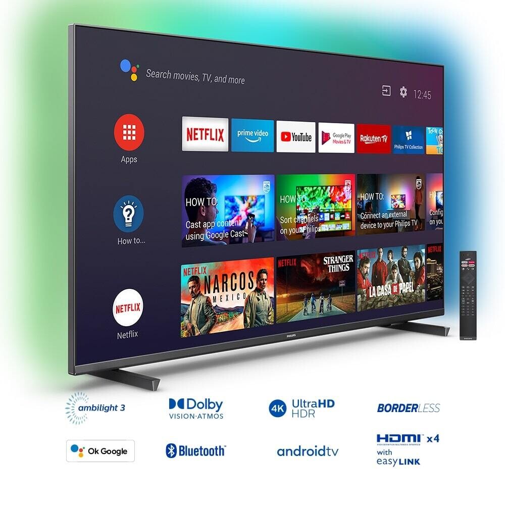 Smart TV Philips LED 4K UHD Android TV Ambilight 55" 55PUD7906