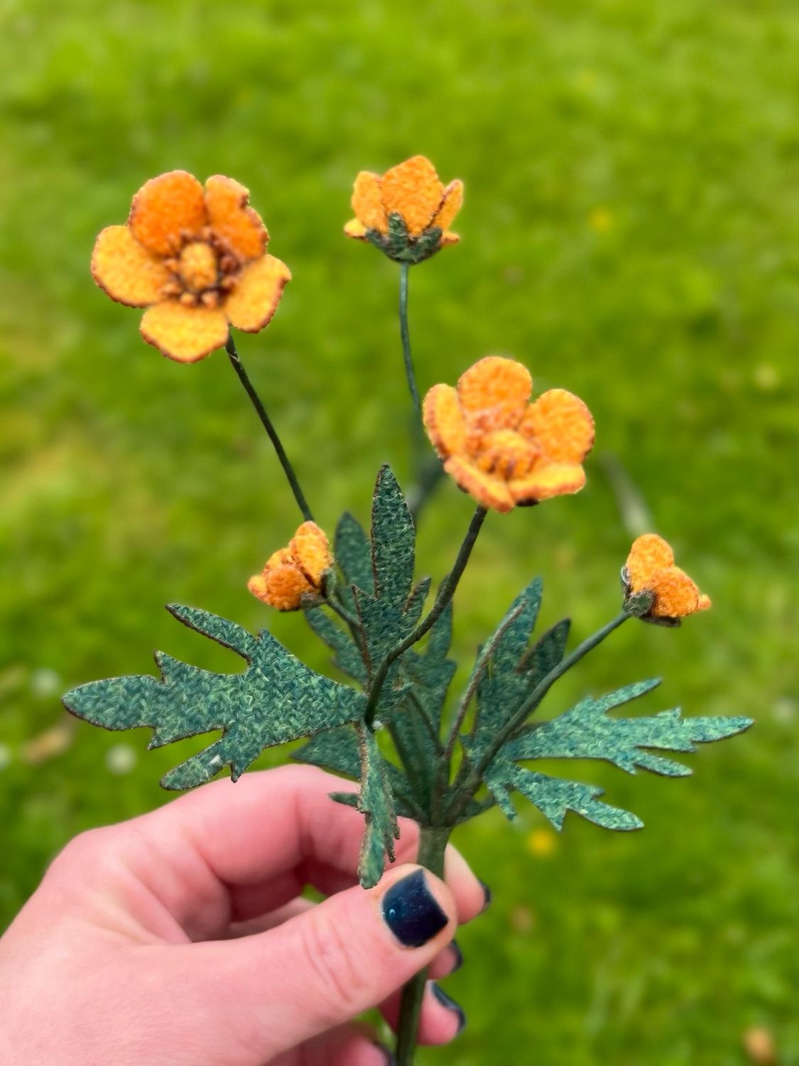 Buttercups Harris Tweed® Flower Stem