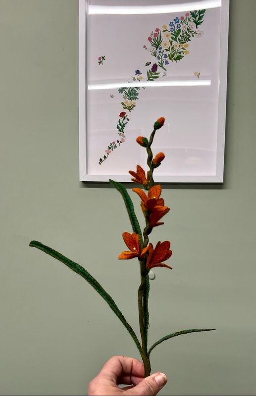 Harris Tweed® Flower Stem -  Crocosmia