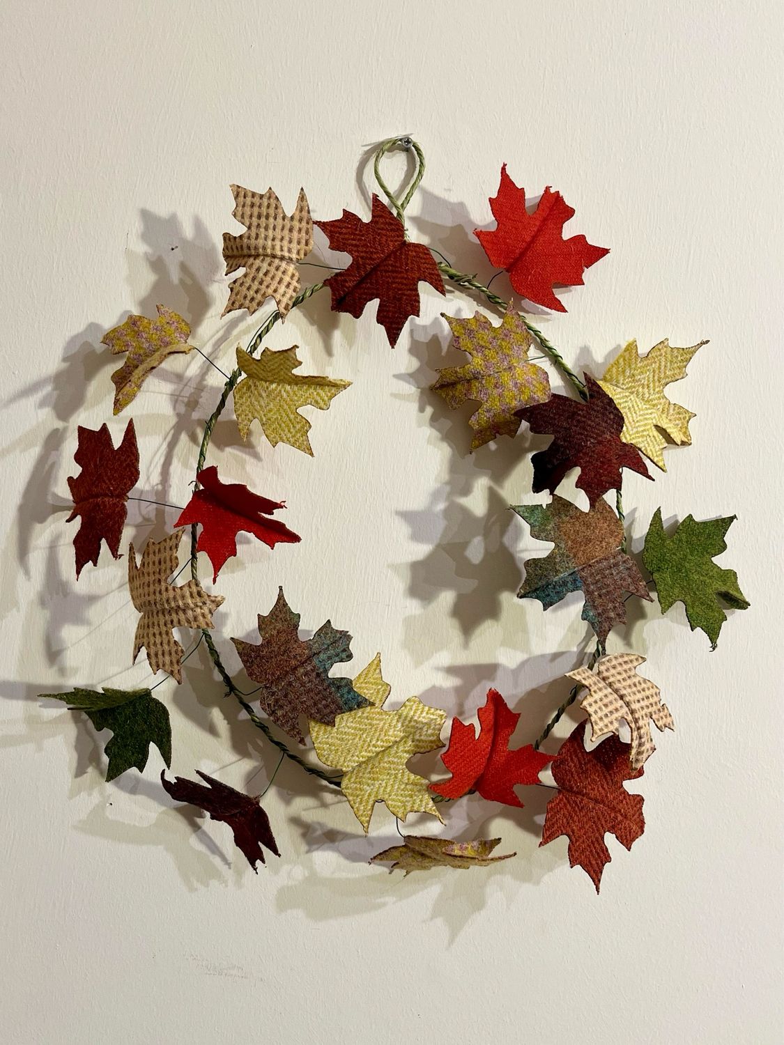 Harris Tweed® Autumnal Maple Leaf Wreath