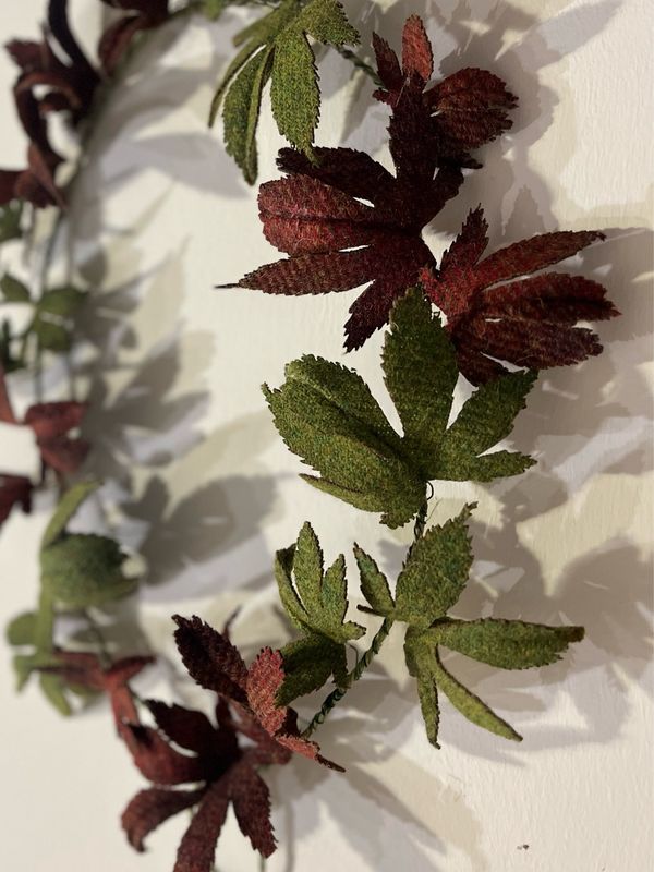Harris Tweed® Japanese Acer Leaves Wreath
