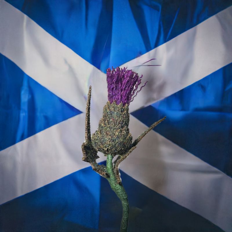 Harris Tweed® Flower Stem - Thistle