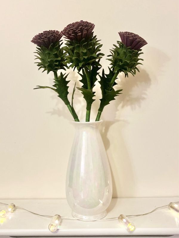 Harris Tweed® Flower Stem - Giant Scottish Thistle