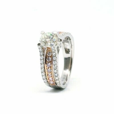 Platinum & 14KT Rose Gold Diamond Ring