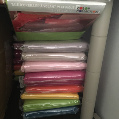 Lot de 2 taies d’oreiller unis