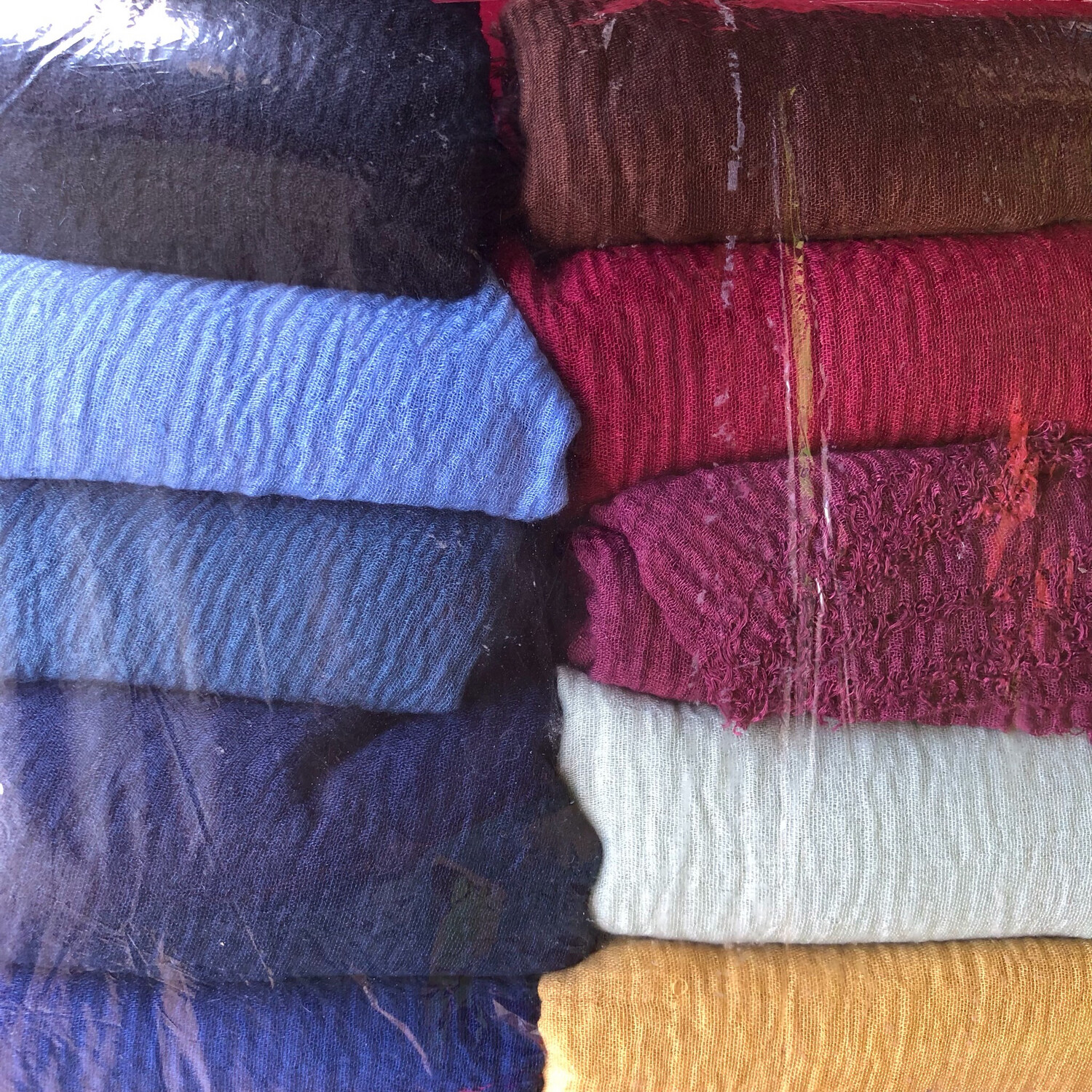 Châle/ voile crinkle uni