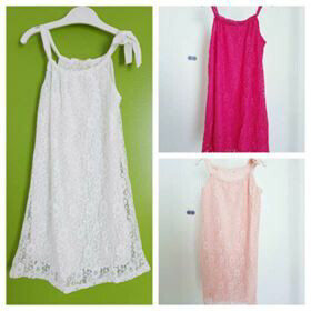 Robe bretelles uni fillette