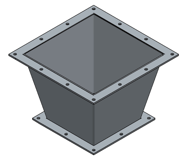 Übergangsstück eckig