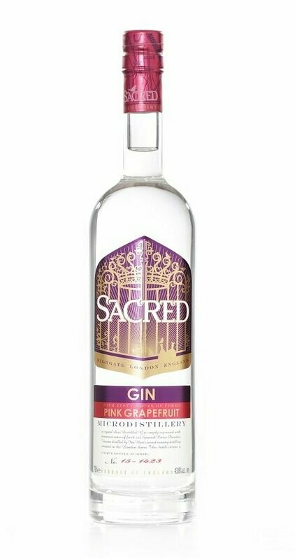 Sacred Grapefruit Gin, ABV 43.8%, 70cl