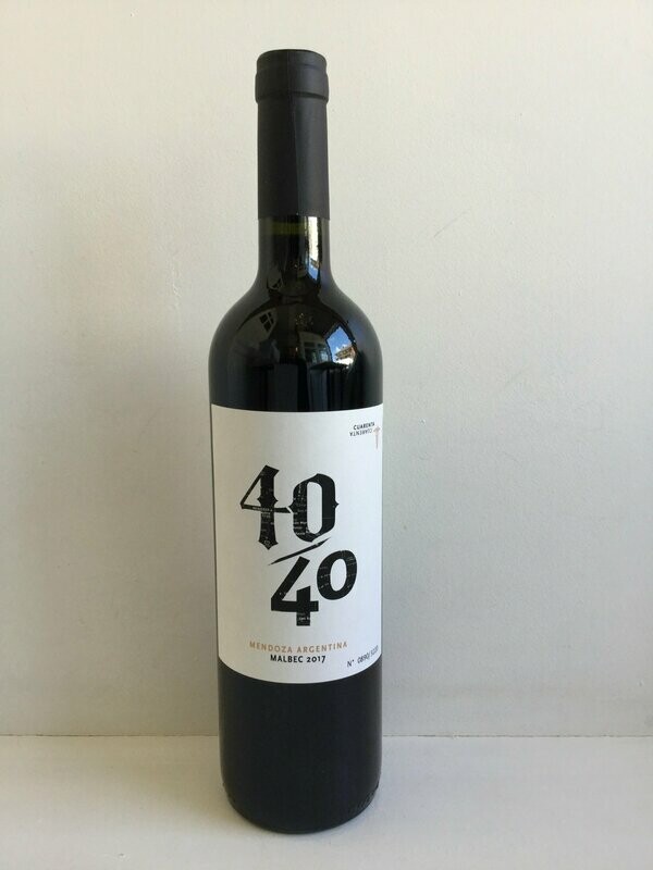 40/40 Cuarenta Malbec, Vitiser, Argentina 2022, 14.5% (750ml) 40/40 Cuarenta Malbec, Vitiser, Argentina 2022, 14.5% (750ml)