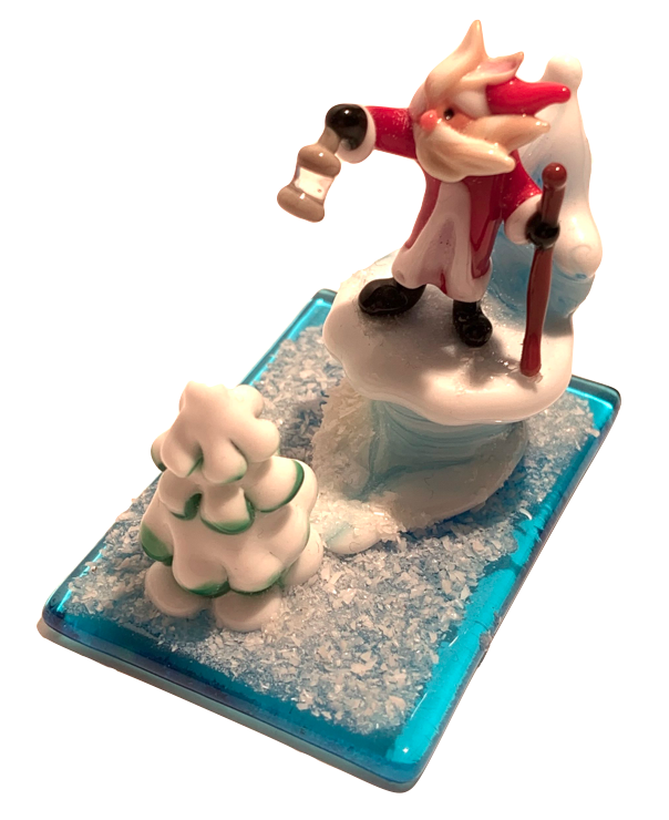 GLASS SANTA CLAUS