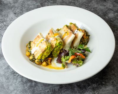 Green peas and sweet corn cake